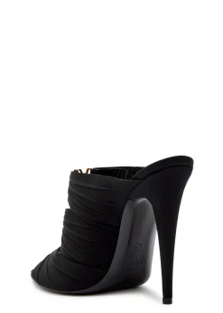 Emilie 110 satin-crepe mules