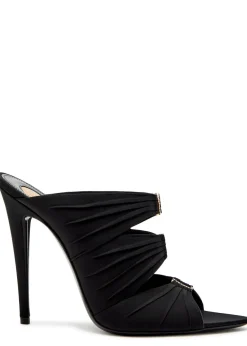Emilie 110 satin-crepe mules