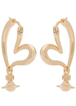 Emily heart orb-pendant earrings