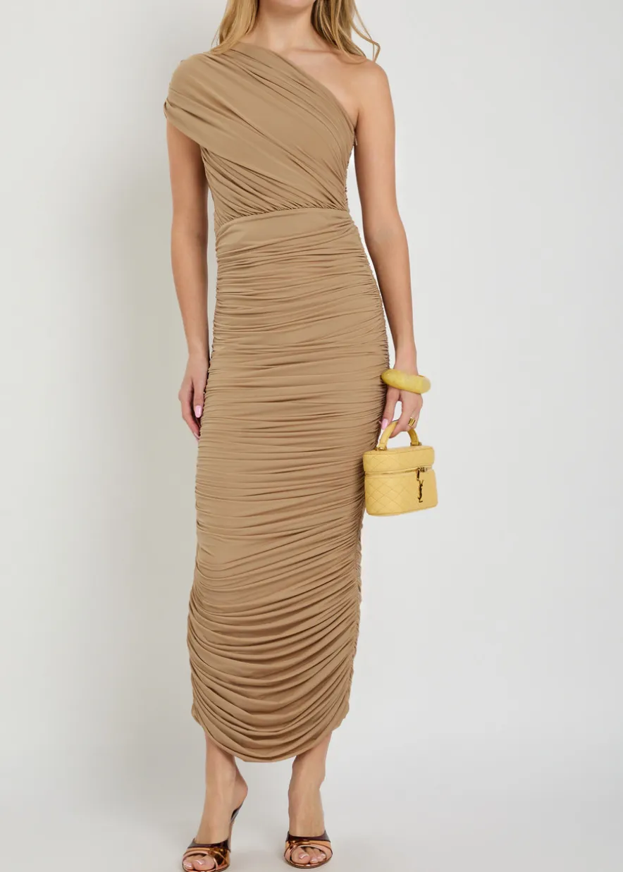Emina ruched stretch-jersey maxi dress