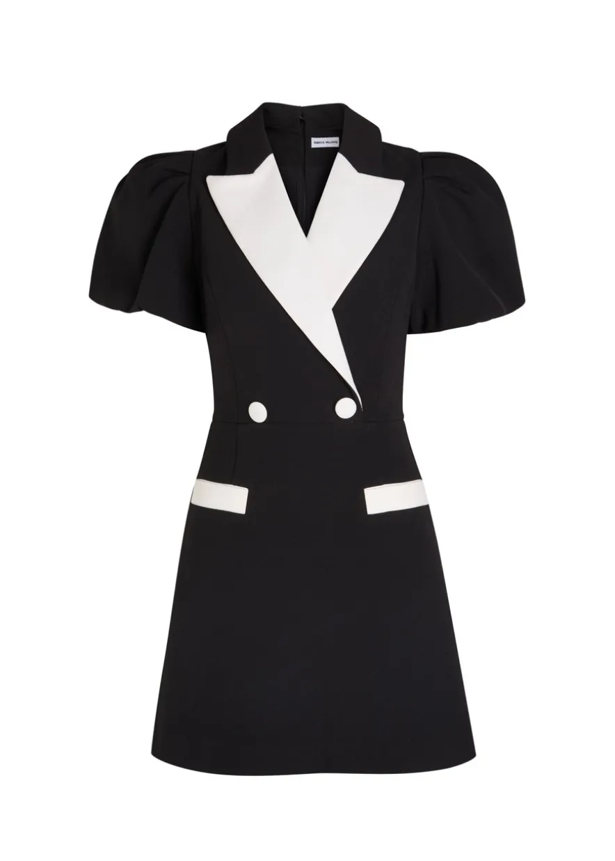 Emma contrasting crepe mini dress