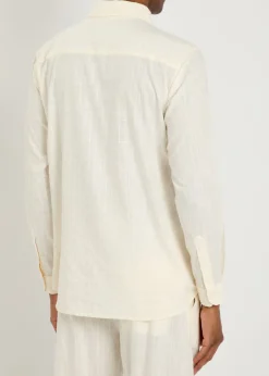 Enamorados embroidered cotton-blend shirt