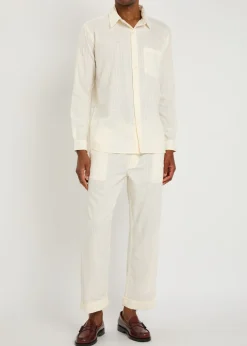 Enamorados embroidered cotton-blend shirt