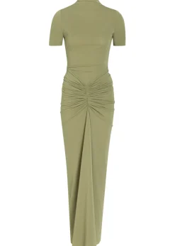 Enid ruched tissue jersey maxi dress