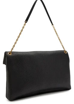 Envelope grained leather pouch