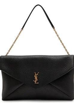 Envelope grained leather pouch
