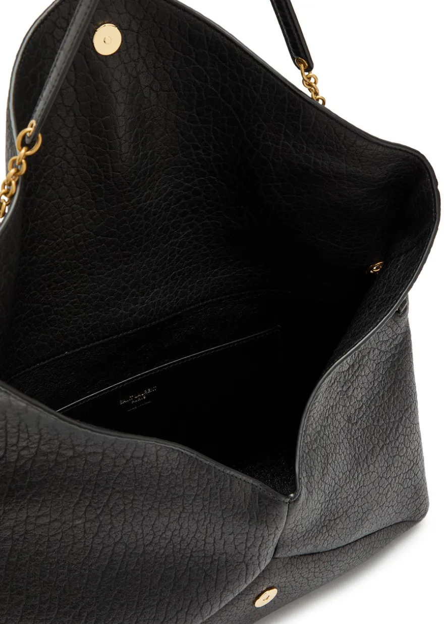 Envelope grained leather pouch