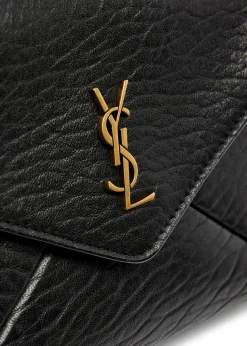 Envelope grained leather pouch