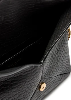 Envelope grained leather pouch