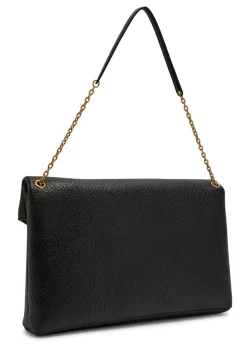Envelope grained leather pouch
