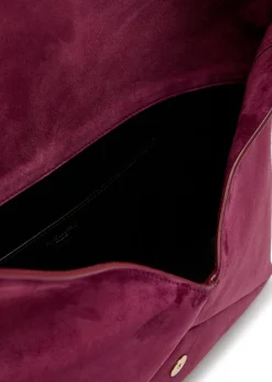 Envelope suede clutch