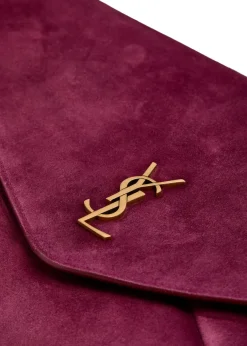 Envelope suede clutch
