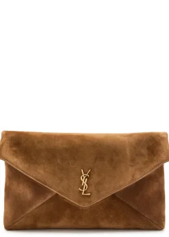 Envelope suede pouch