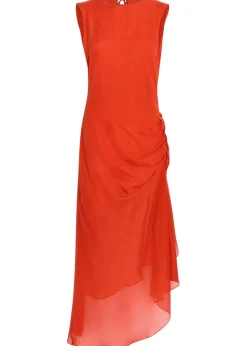 Enya gathered silk maxi dress