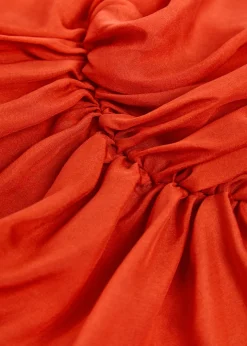 Enya gathered silk maxi dress