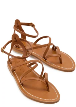 Epicure cross-over leather sandals