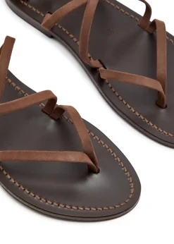 Epicure cross-over leather sandals