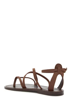 Epicure cross-over leather sandals