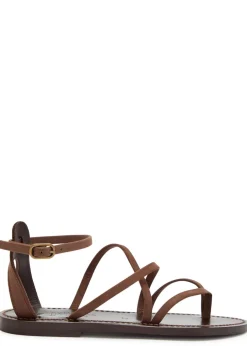 Epicure cross-over leather sandals