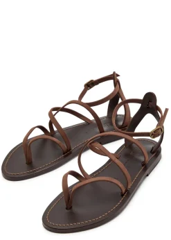 Epicure cross-over leather sandals