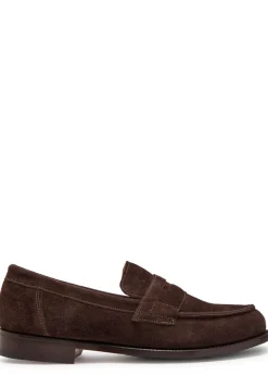 Epsom suede loafers