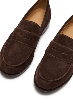 Epsom suede loafers