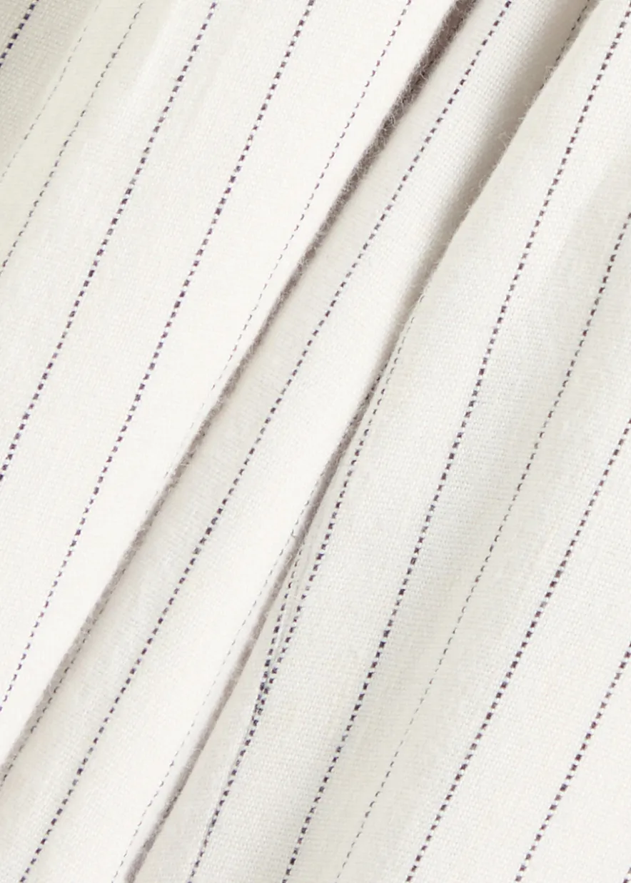Eric pinstriped linen-blend trousers