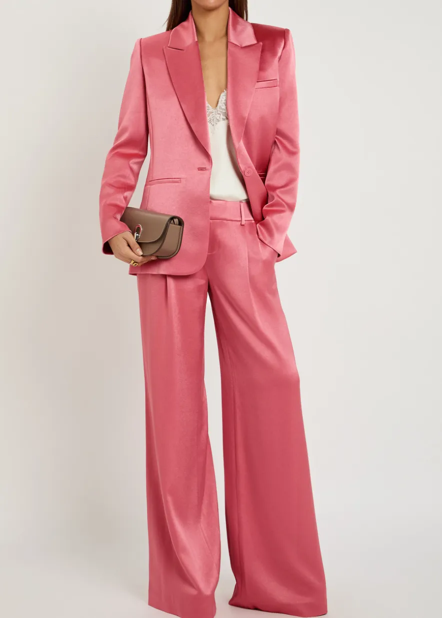 Eric wide-leg satin trousers