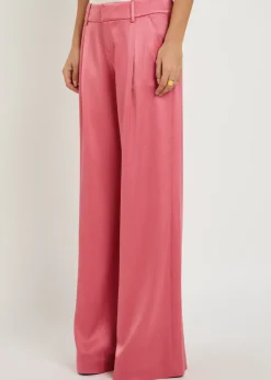 Eric wide-leg satin trousers