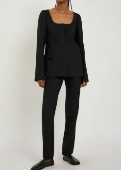 Erin straight-leg wool trousers