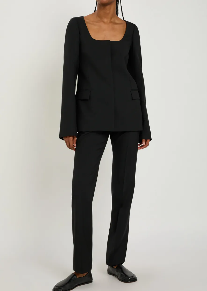 Erin straight-leg wool trousers