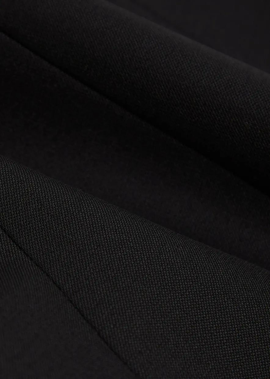 Ersilia reverse collar wool mini dress