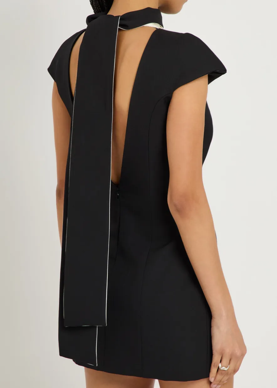 Ersilia reverse collar wool mini dress