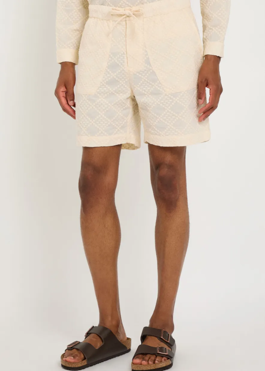 Escobelle embroidered cotton shorts