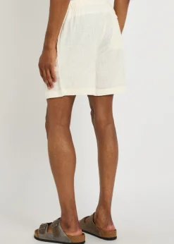 Escubelle embroidered cotton-blend shorts
