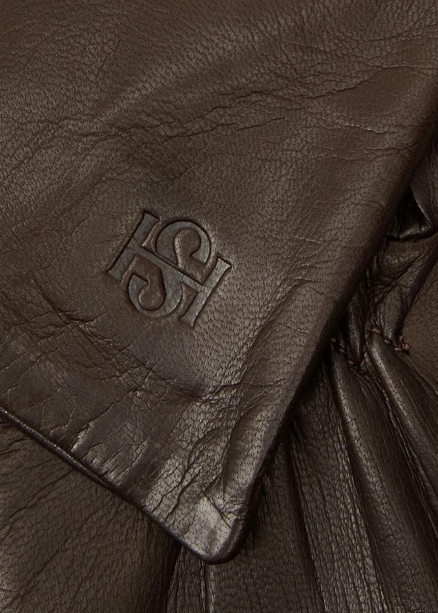 Essentials Long leather gloves