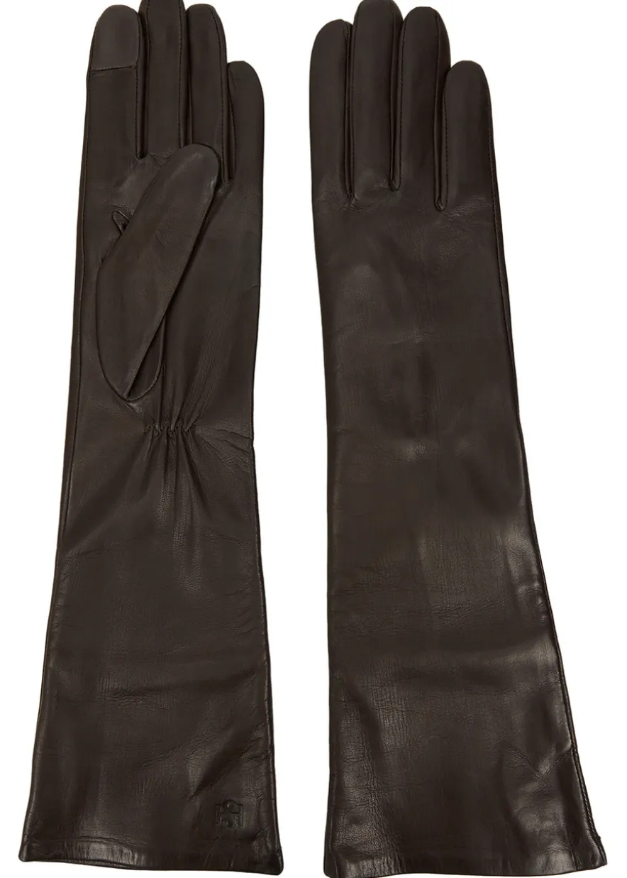Essentials Long leather gloves