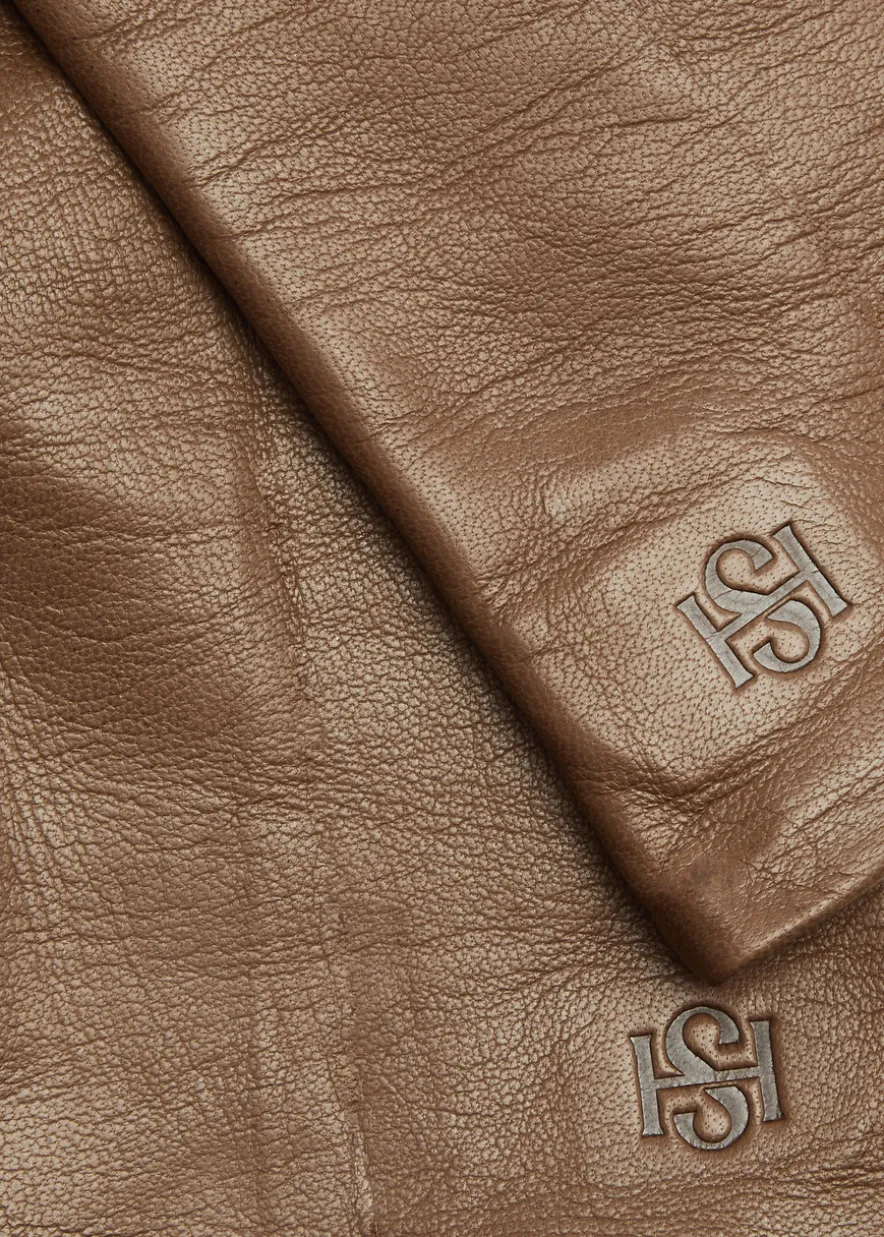 Essentials Long leather gloves