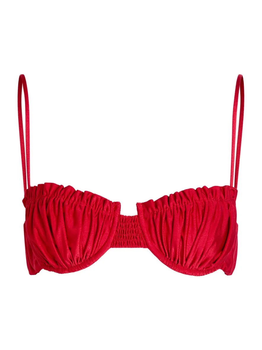Esterel ruffled bikini top