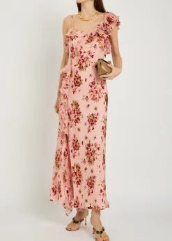 Ester floral-print woven maxi dress