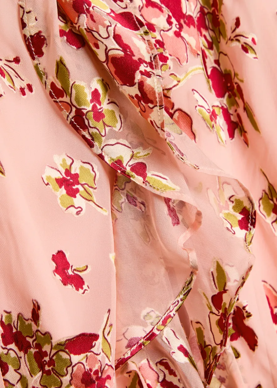 Ester floral-print woven maxi dress