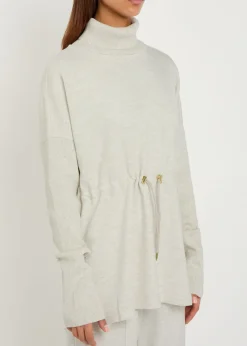 Ethel toggle-waist stretch-jersey sweatshirt