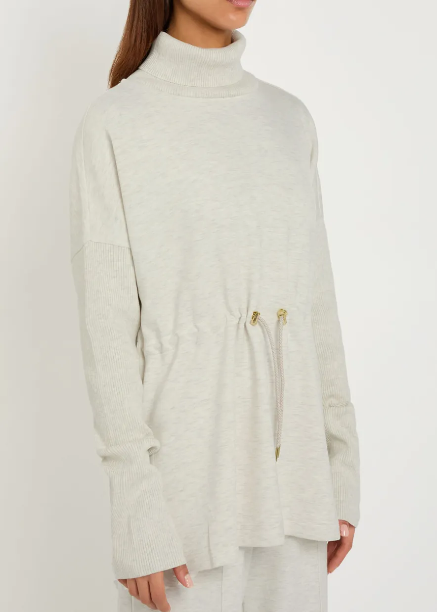 Ethel toggle-waist stretch-jersey sweatshirt