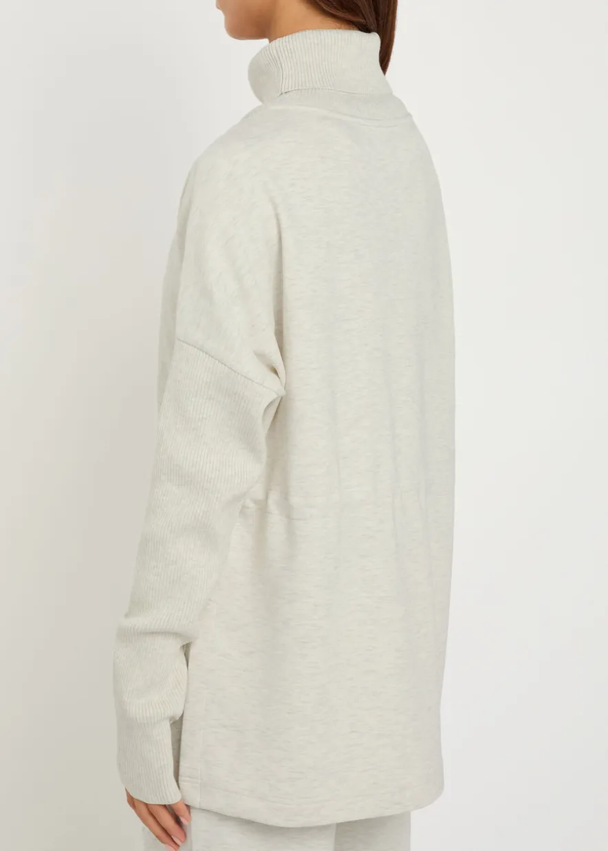 Ethel toggle-waist stretch-jersey sweatshirt