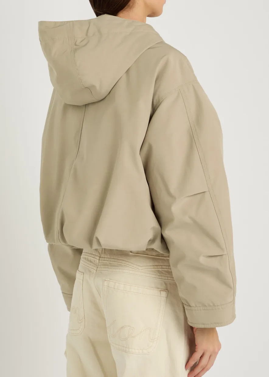 Eucalyptus padded hooded shell jacket