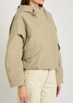 Eucalyptus padded hooded shell jacket