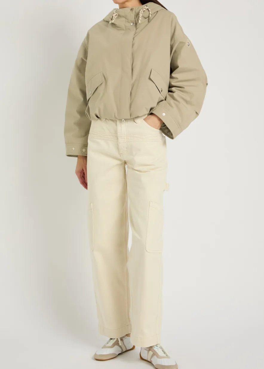 Eucalyptus padded hooded shell jacket