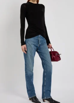 Eve draped jersey top