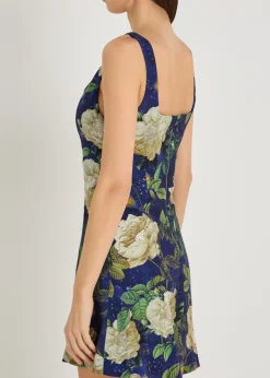 Eve embellished floral crepe mini dress
