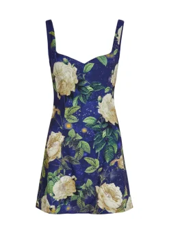 Eve embellished floral crepe mini dress